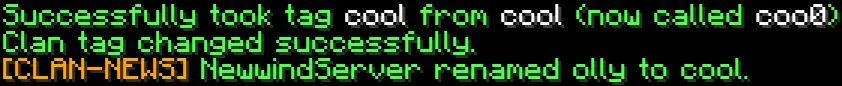 Changing clan tags