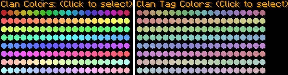 Changing clan colors